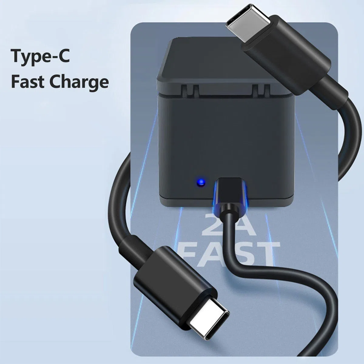 2000mAh - Batería Hero 10/9 de repuesto para GoPro Hero 9 Black, GoPro Hero 10 Black y cargador de almacenamiento cerrado de 3 canales (totalmente compatible con los accesorios oficiales GoPro