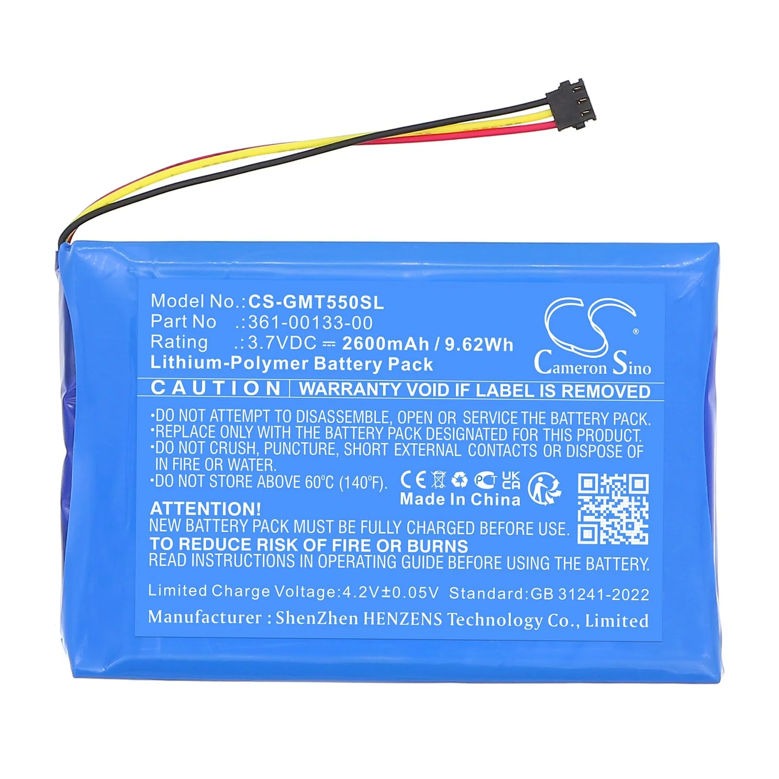 TECHTEK Batería 2600mAh Compatible con [Garmin] Tread 5.5, Zumo XT sustituye 361-00133-00 FBA