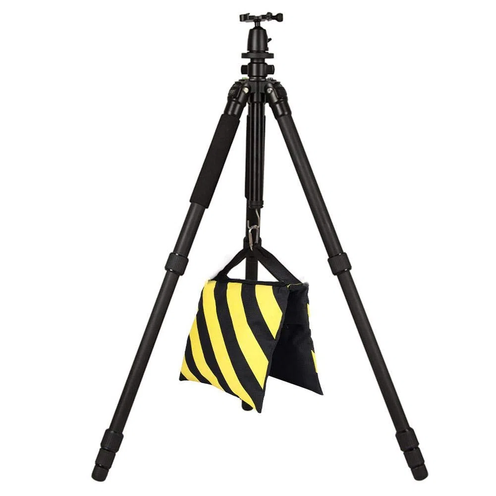 Topiky Bolsa de para fotografía, balanza de Tiro Profesional de Rayas Amarillas y Negras Bolsa de Bolsa de Peso para Estudio fotográfico Soporte de luz de Video Trípode Película de Escenario