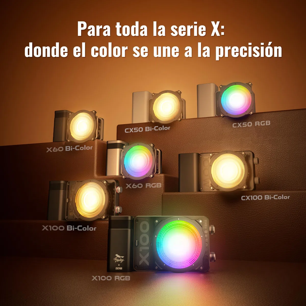 ZHIYUN Mini Reflector de Lente(Montura ZY), Modificador de Luz Ajustable, Aumento de Brillo de 5X, Adecuado para X100RGB, X100Bi-Color, CX100, X60,CX50 Iluminación de Salida Continua Fotografía, 99g