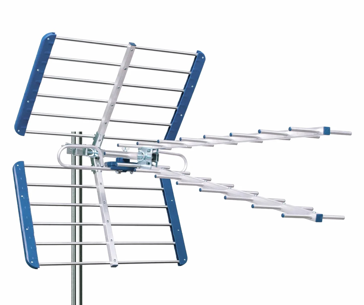 EDISION YAGI V 15db Antena TDT UHF 21-48 Exterior Digital Terrestre, con Filtro LTE 5G, Ideal para recepción de Televisión Digital Terrestre DVB-T/T2,Frecuencias 470-694Mhz,Longitud 105cm,LTE700,Azul