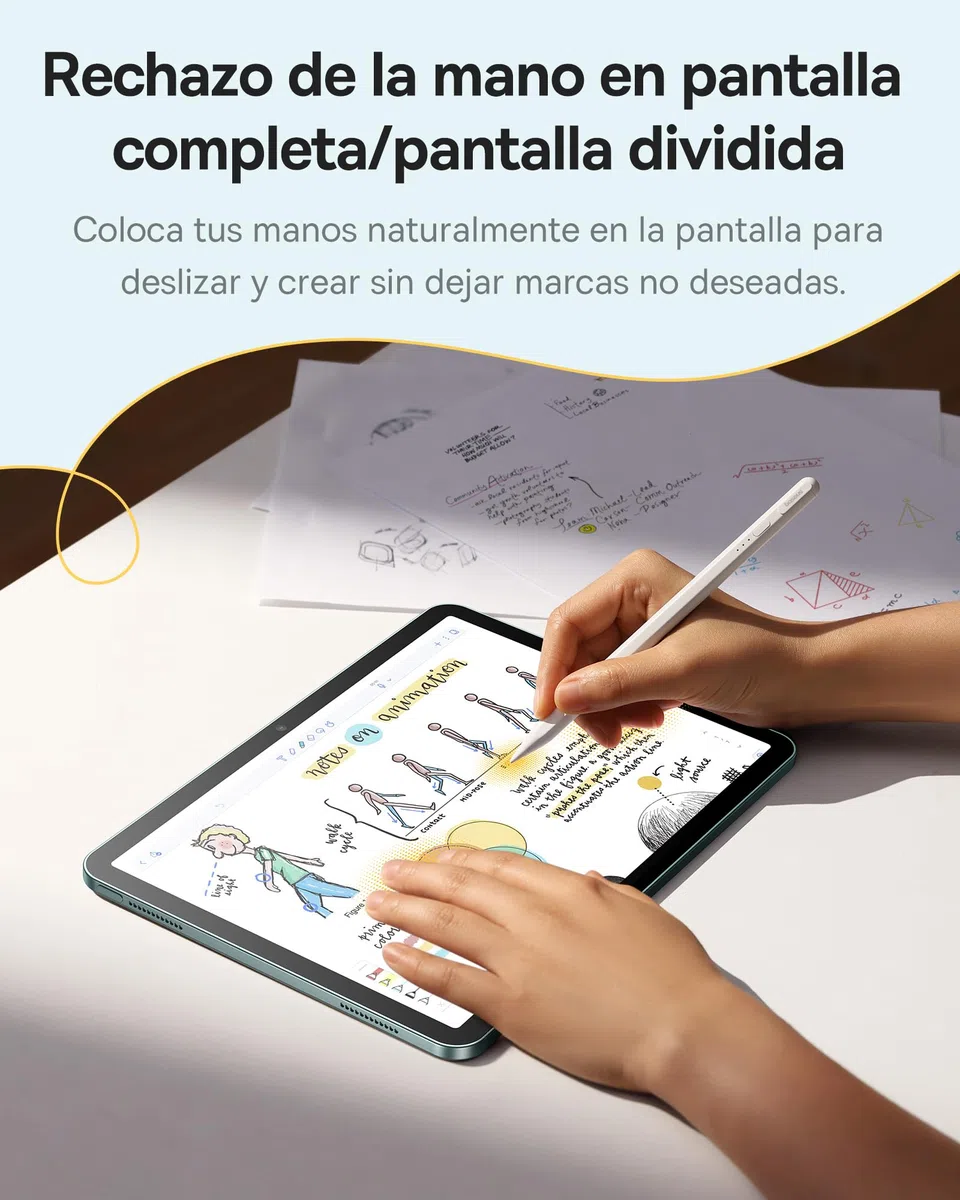 【1:1 Original】 Baseus Lápiz Compatible con iPad 2018-2025, Enlace sin Cables, 32 Funciones, 17H de Batería, Pencil para iPad 6/7/8/9/10, Pro 11“/12.9“/13'', Air 3/4/5/6, Mini 5/6