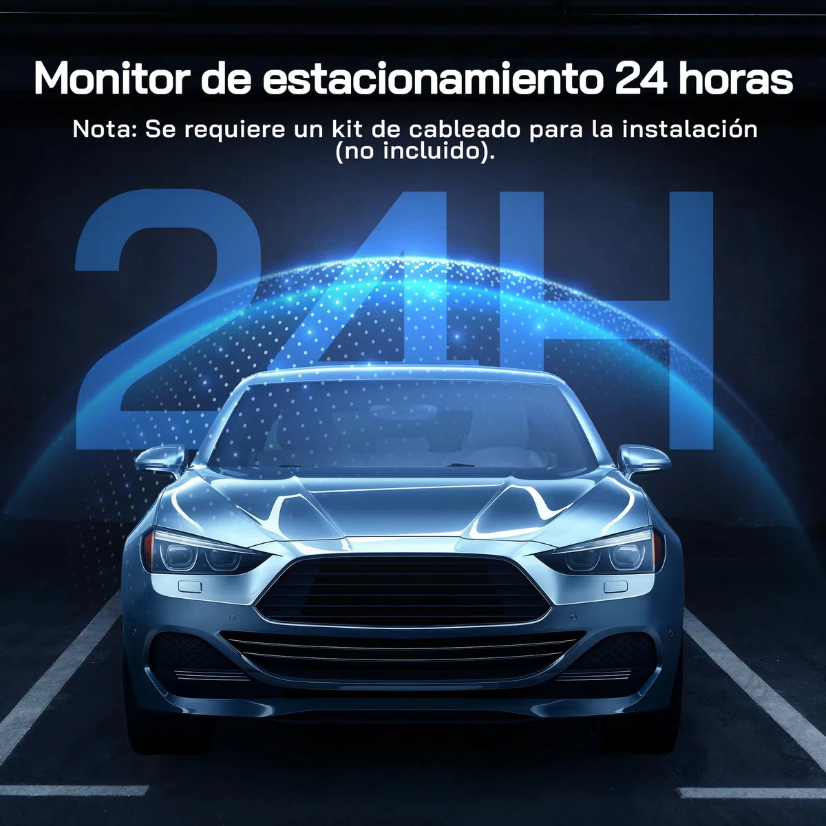 WOLFANG Cámara de Coche 2.5K FHD, Dashcam de Doble Lente para Coches de 170º Gran Angular Monitor de Aparcamiento 24H con Grabación en Bucle y Sensor G