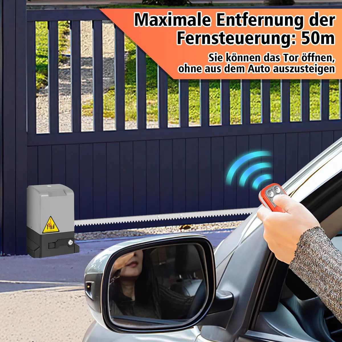 2 Mando Garaje Universal 433.92Mhz, Mando a Distancia Puerta Garaje Clonador de 4 Botones Alcance de 50 Metros, mando a distancia universal para coches, puertas de garaje y portones