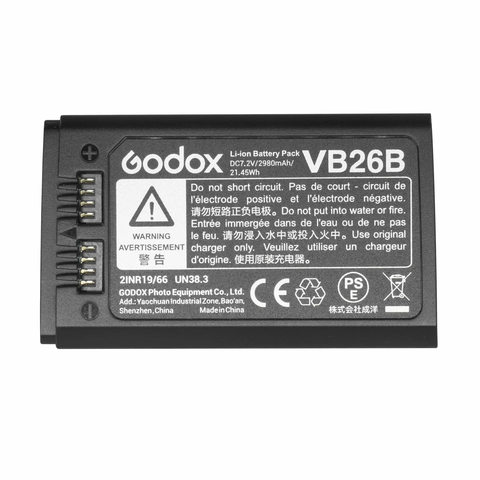 Godox V1 Batería VB26A VB26 Batería de Litio Compatible para Godox V1-S V1-N V1-C V1-F V1-O V1 Camera Flash V860III-S V860III-C V860III-N V860III-F V860III-O V850III MF-R76 Flash Speedlite