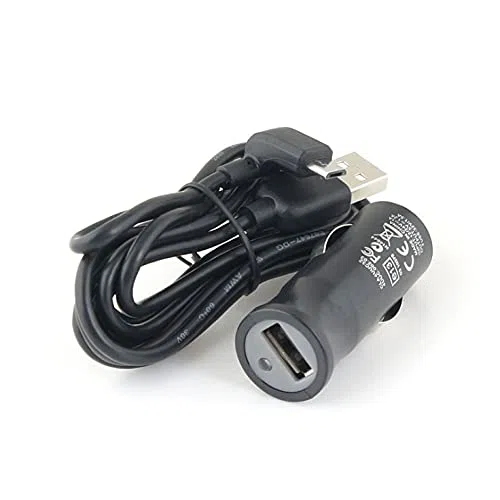 Baceyong - Cable cargador GPS Gar--min para Tomtom MICRO USB LED en el cargador de coche y cable de carga 1,8 m para GPS compatible con Gar--min Nuvi