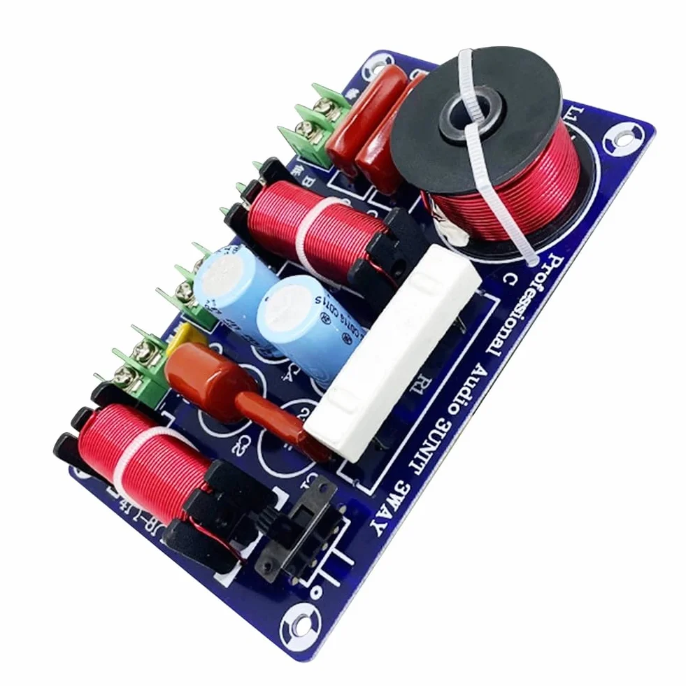 2 Uds 3 Vías 250W 850/5200Hz Divisor de Frecuencia DIY Altavoz Filtro Circuito Agudos Graves Medios HiFi Estéreo Audio Crossover