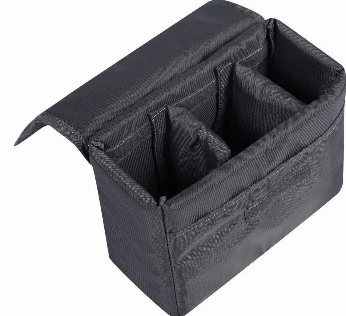 S-ZONE Bolsa de Cámara Impermeable a Prueba de Golpes Práctica Plegable Acolchada DSLR SLR TLR Protección de Cámara Inserto Bolsa Fundas de Lente para Lente de Flash