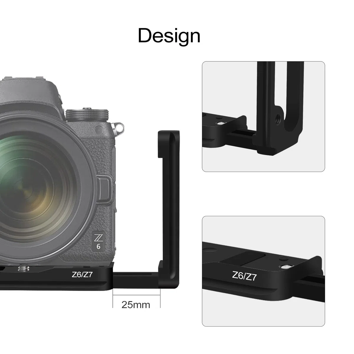 Versión Extendida Z6/Z6 II/Z7/Z7 II Soporte De Soporte De Cámara De Placa L De Liberación Rápida para Nikon /Z6 II/Z7/Z7 II/