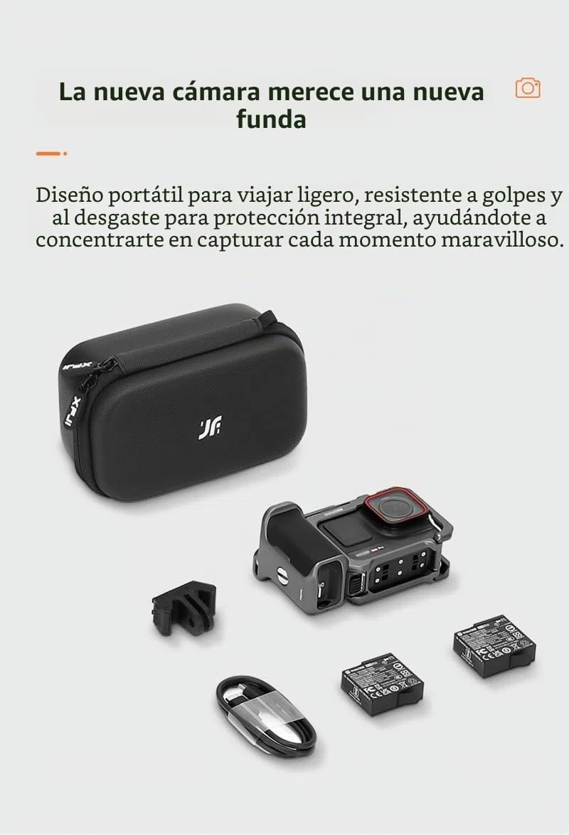 Funda de transporte para Insta.360 Ace Pro 2 Xplorer Grip Kit, impermeable, a prueba de golpes, puede ser cámara de almacenamiento, agarre, baterías y adaptador de liberación rápida y otros