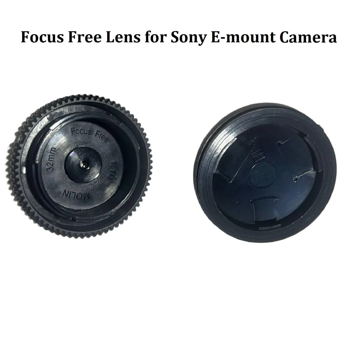 1 juego de lentes F10 de 32 mm sin enfoque para galletas compatibles con Sony E-mount Series Mirrorless Camera Zone Focus Lens