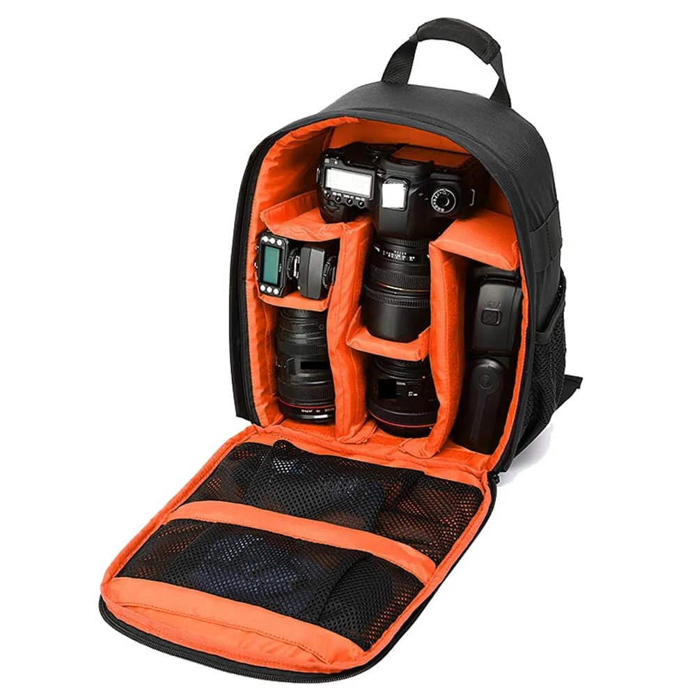 Mochila multifuncional para cámara, impermeable, para senderismo, viajes, color naranja