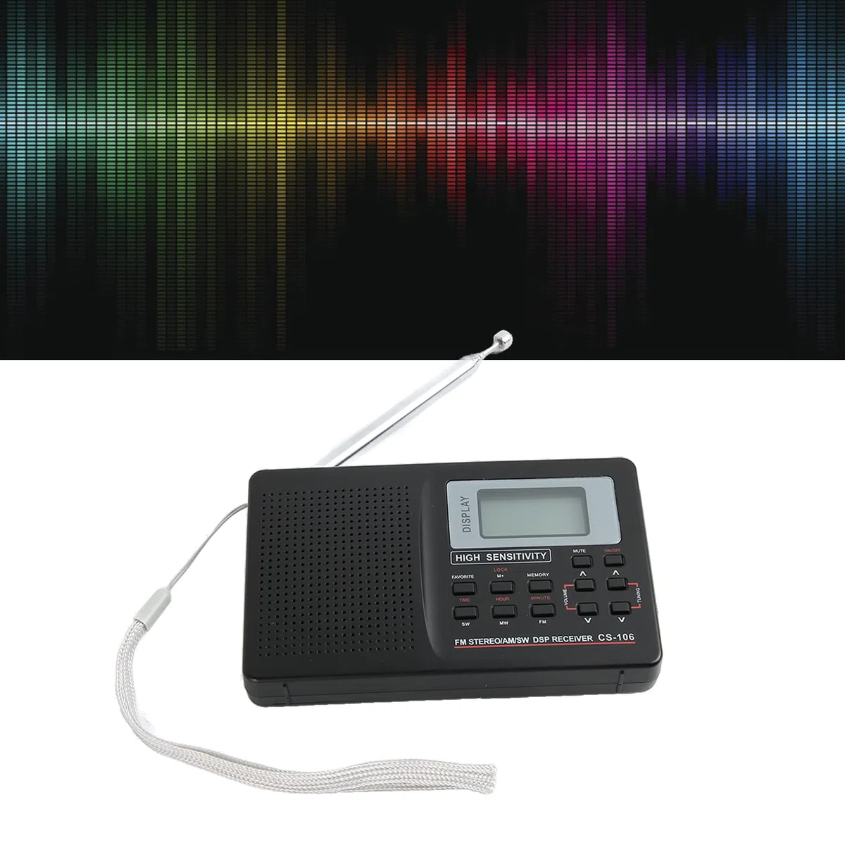 Radio Digital AM FM SW, Radio Portátil de Corta con Pantalla de Número de Banda, Función de Memoria, Compatible con Almacenamiento de 88 Canales, Radio de Bolsillo con Teclas de Retroiluminación