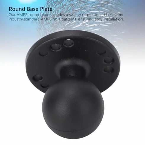 Soporte de Bola de 1,5 Pulgadas, Aleación de Aluminio Resistente, Base de Instalación Universal, Compatible con Soportes RAM, para Barcos, Camiones, Vehículos Todoterreno