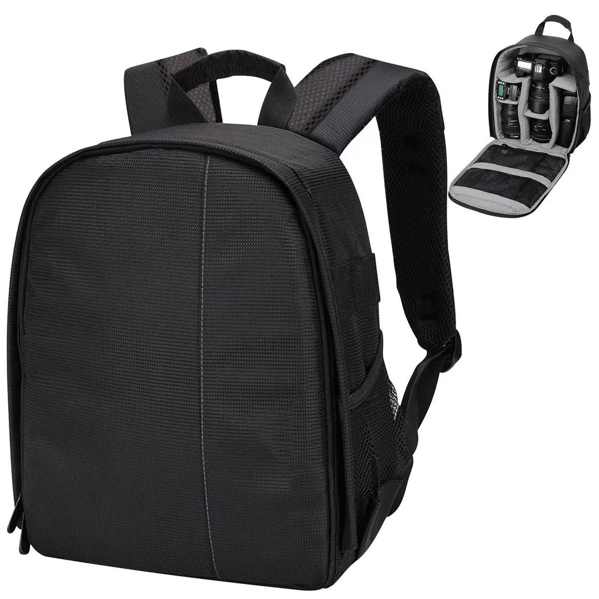 Mochila para Cámara Bolsa para Cámara Profesional para Cámara DSLR/SLR sin espejo, Estuche para Mochila Fotográfica para Fotógrafos de Mujeres y Hombres, Compatible con Lentes Digitales(Gris)