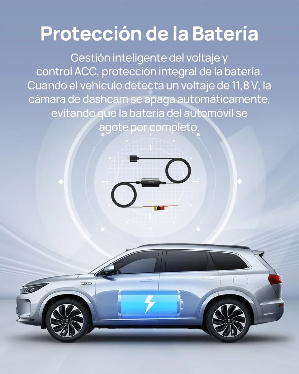 70mai Hardwire Kit UP03, 10ft Mini USB Car Dash Cams, 24 Horas de vigilancia de estacionamiento Fuente de alimentación Dash CAM Omni, M500