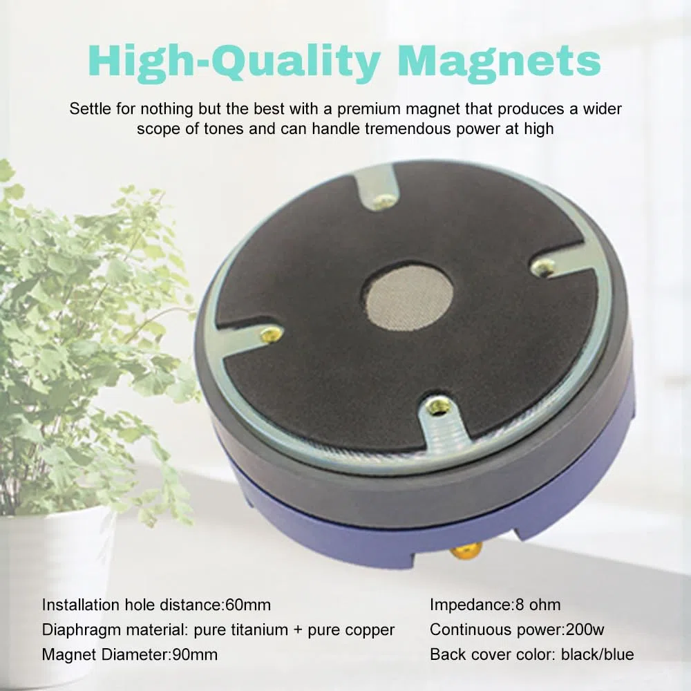 Greensen Altavoz de Agudos para Coche, Bocina Tweeter de 200 W con Conductor de Compresión de 34 mm y Imán Premium, Ideal para de Sonido Automotriz