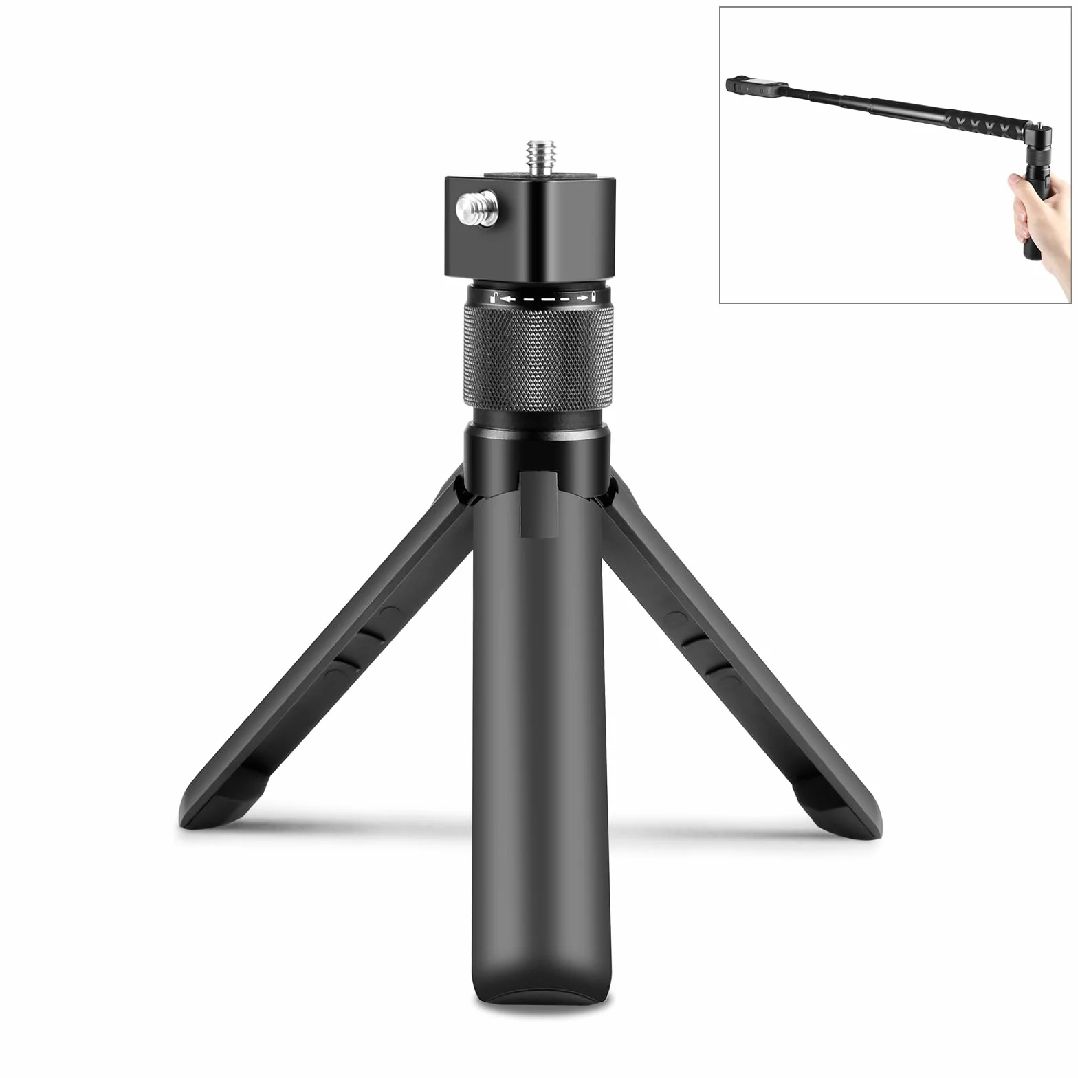 Insta 360 X4/X3 Bullet Time Handle - Trípode giratorio para DJI Pocket 3/Go Pro, trípode de escritorio PULUZ para cámara de acción, palo selfie