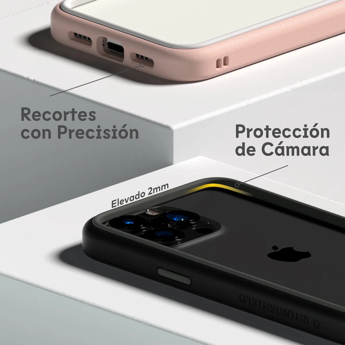 RhinoShield Funda Compatible con [iPhone 14/13 Pro/ 13] Mod NX Protectora Modular sin Placa Trasera, diseño Delgado, a Prueba de Golpes con protección contra caídas de Grado Militar - Verde Camuflaje