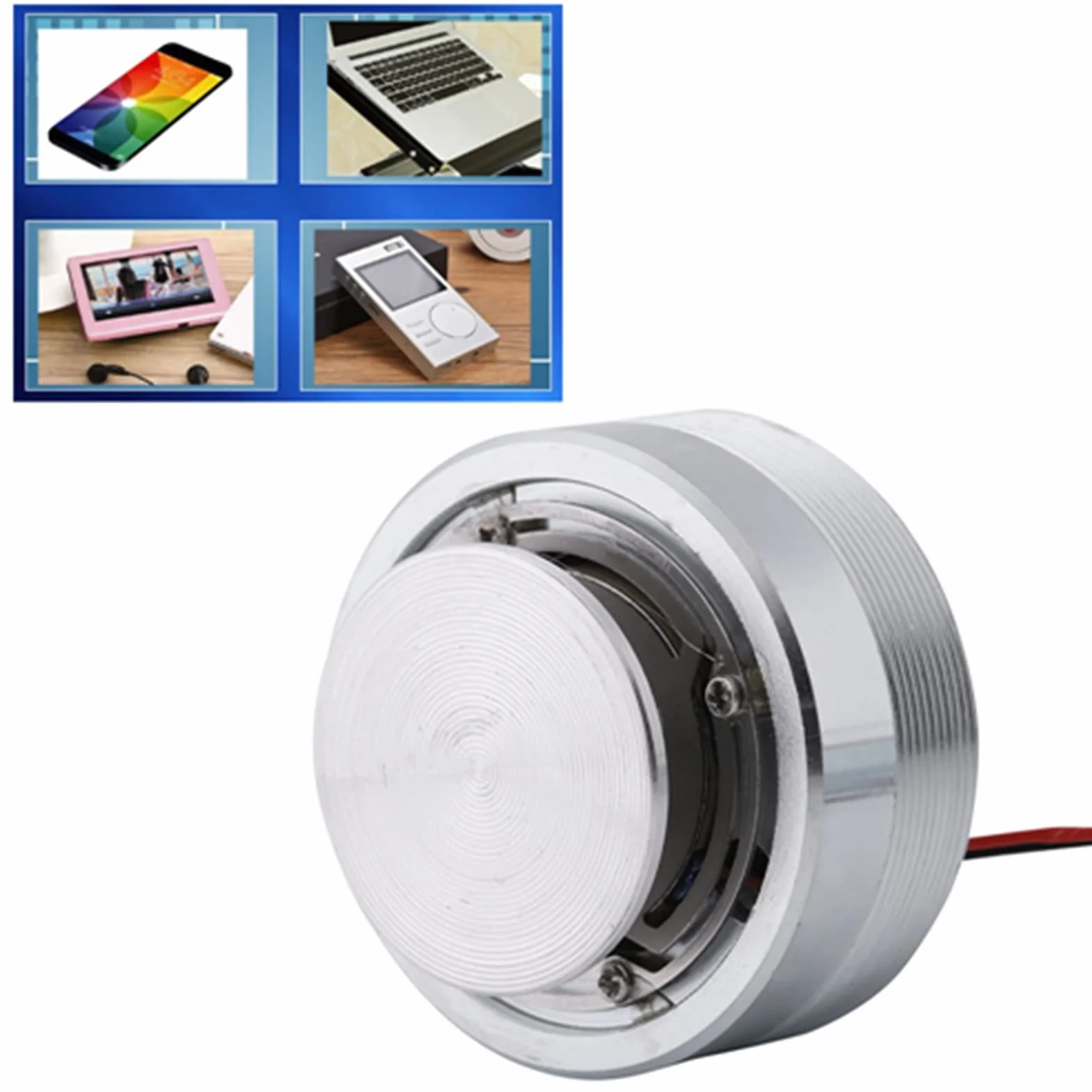 Cocoarm Resonancia del Agitador de Bajos, Altavoz de Resonancia de 50 Mm y 2 Pulgadas Altavoz de Resonancia de Todas Las Frecuencias Ronda de Vibración para Equipos Reproducción de (4Ω