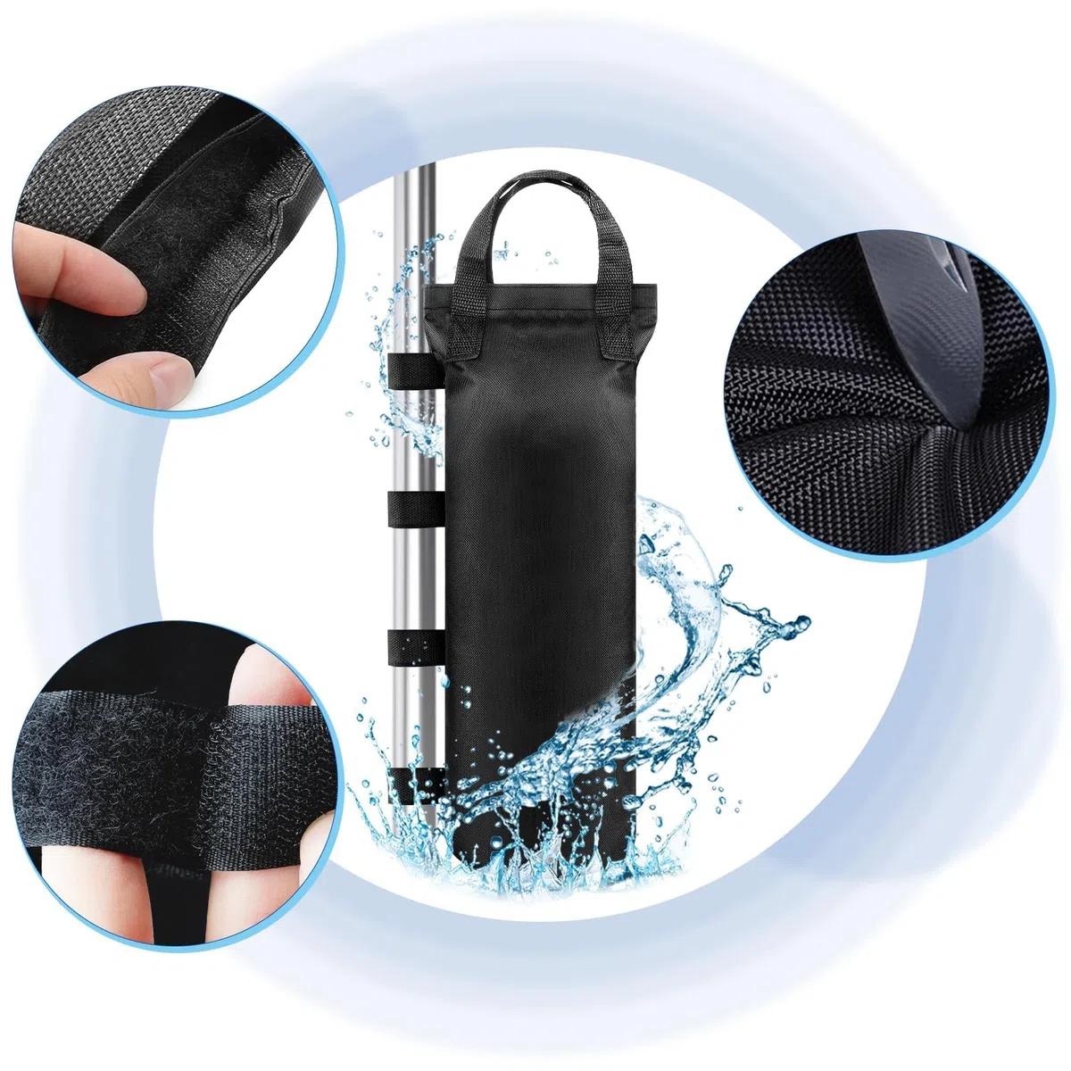 Pesos para Carpas 8 Piezas Bolsa Arena Contrapeso 50x20 cm Sacos de Arena Tejido Oxford Sacos de Arena para Pabellón Rellenable Pesos para Saco de Arena para Pabellones Tiendas Marquesinas
