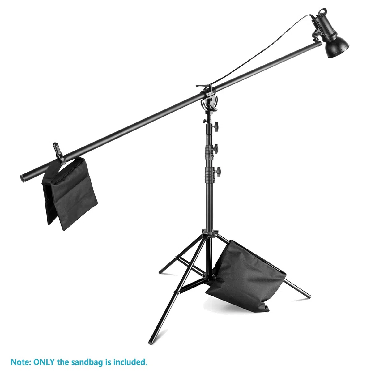 NEEWER 6 Bolsas de Arena Pesadas (Negro) para Estudio fotográfico, Soporte de luz, Brazos con 6 Abrazaderas de sujeción para Fondo (Saco de Arena vacío)