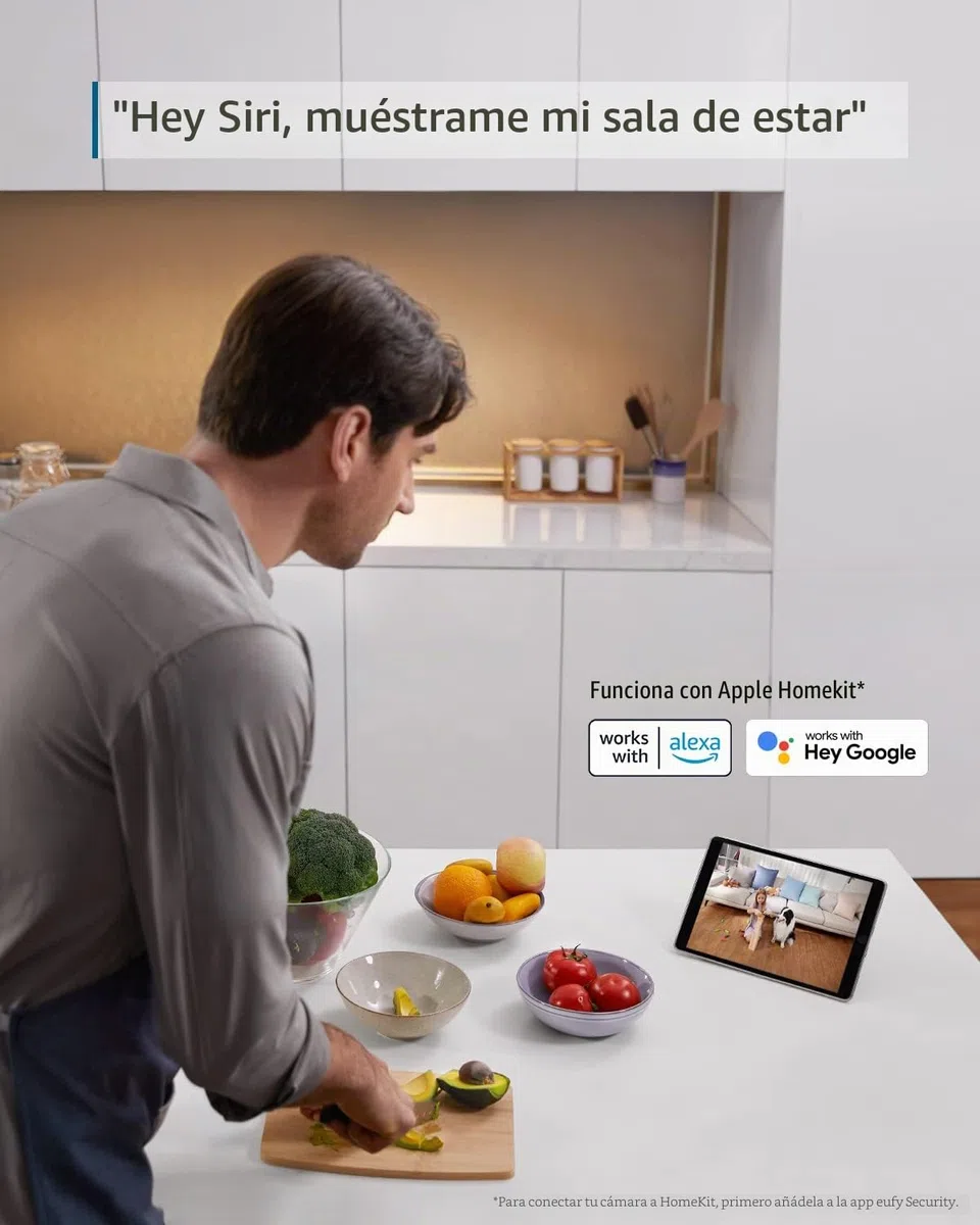 eufy Security Indoor CAM C120 de vigilancia enchufable para Interiores, con función WLAN, reconocimiento de Personas, Asistente de Voz, Sensor de Movimiento, visión Nocturna,HomeBase No es Necesario