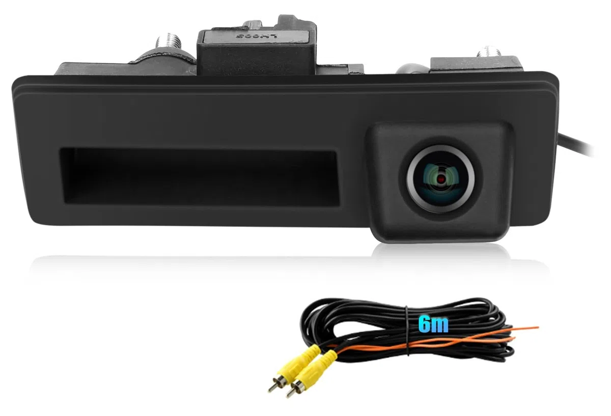 CAMECHO Cámara Trasera HD 1280 * 720P para Audi A4L A3 Q3 Q5 y VW Volkswagen Passat Tiguan Touareg, cámara de 170 Grados IP67 Resistente al Agua, visión Nocturna, AHD y CVBS