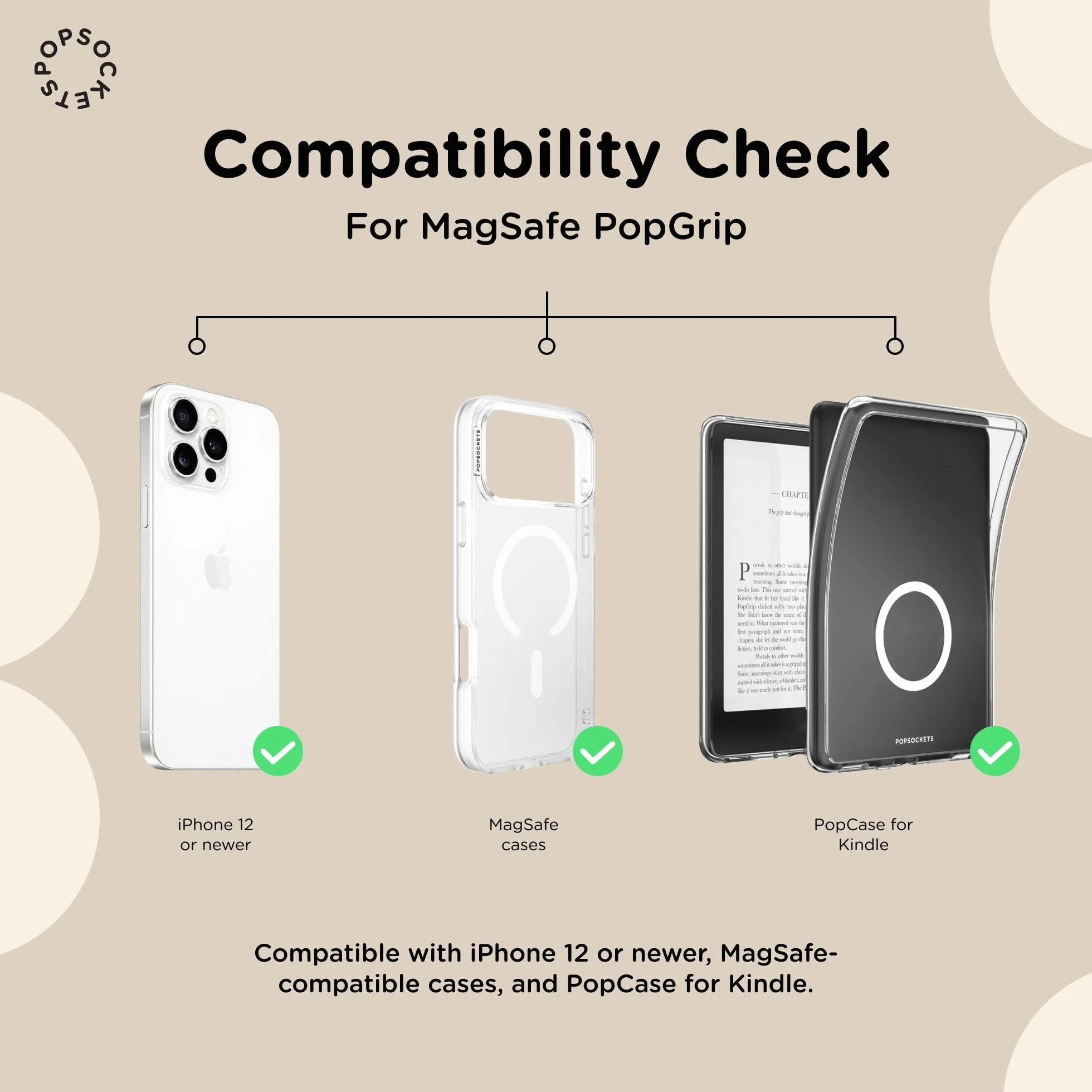 PopSockets Agarre para teléfono MagSafe con soporte, soporte magnético, parte superior intercambiable, sujeción segura para fundas MagSafe de iPhone, agarre para teléfono y tableta, océano translúcido