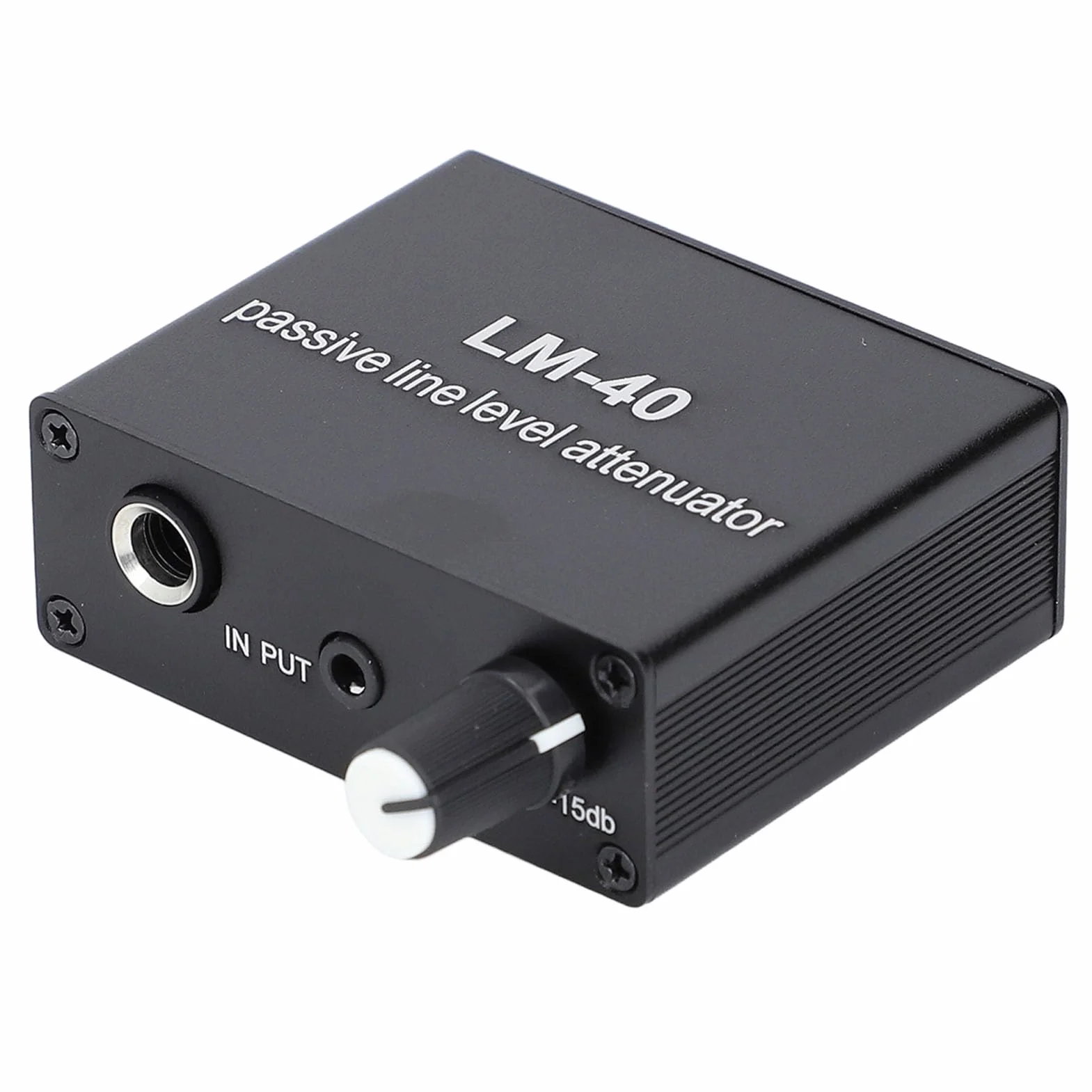 Jectse Atenuador pasivo, control de volumen -40 DB ajustable, con cable de salida de 3.5mm, para grabación de video en vivo