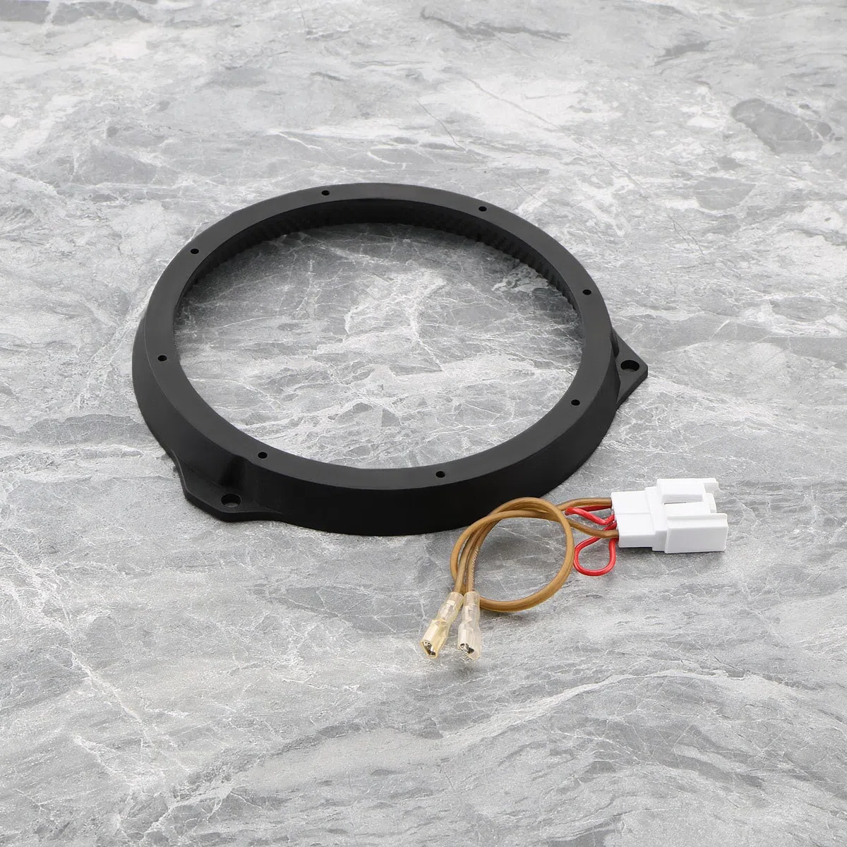 Adaptador de Altavoz de 165mm Y 6,5 Pulgadas Anillo de Soporte Adaptador de Altavoz de Puerta Delantera Y Trasera Plástico Compatible con Fiesta 2008 en Adelante con 2 Adaptadores de Cable