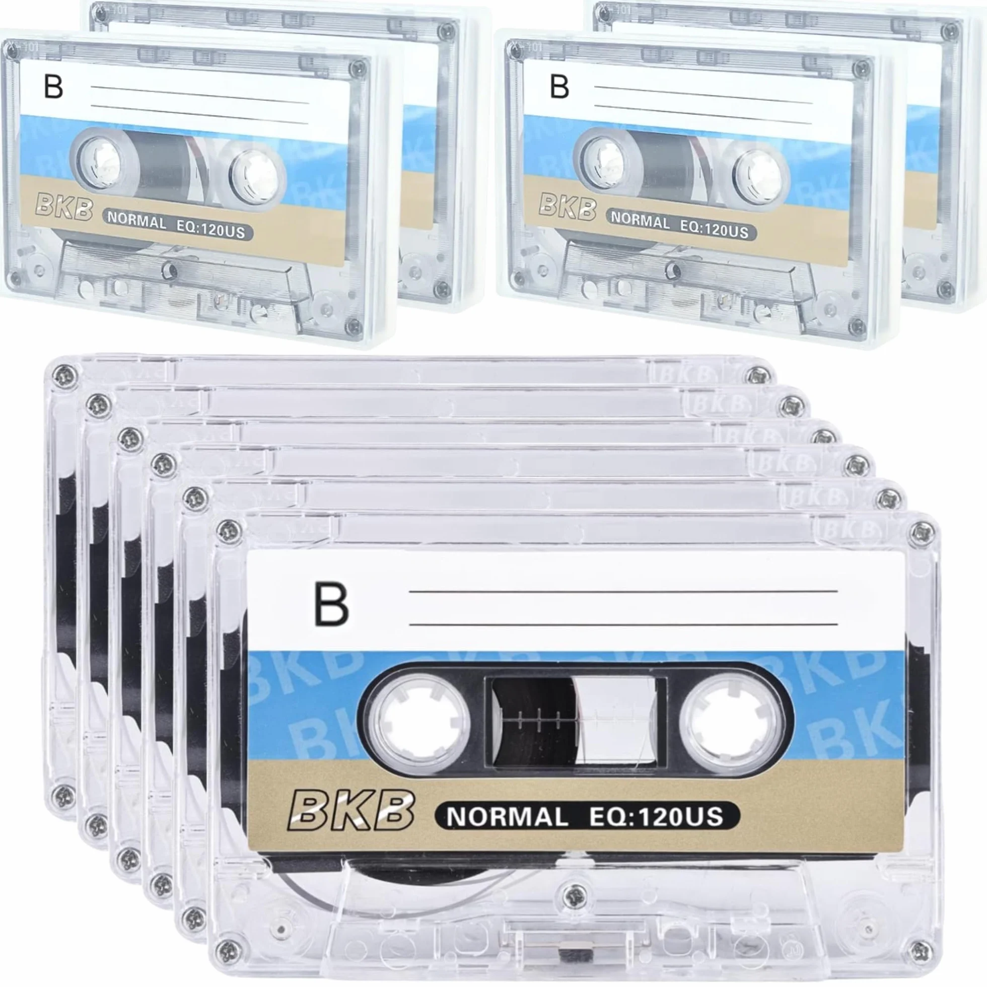 10 casetes de audio vacíos: casetes de audio de bajo ruido, casete de música de 90 minutos, casete vacío para grabación, adecuado para clases, seminarios y grabaciones diarias