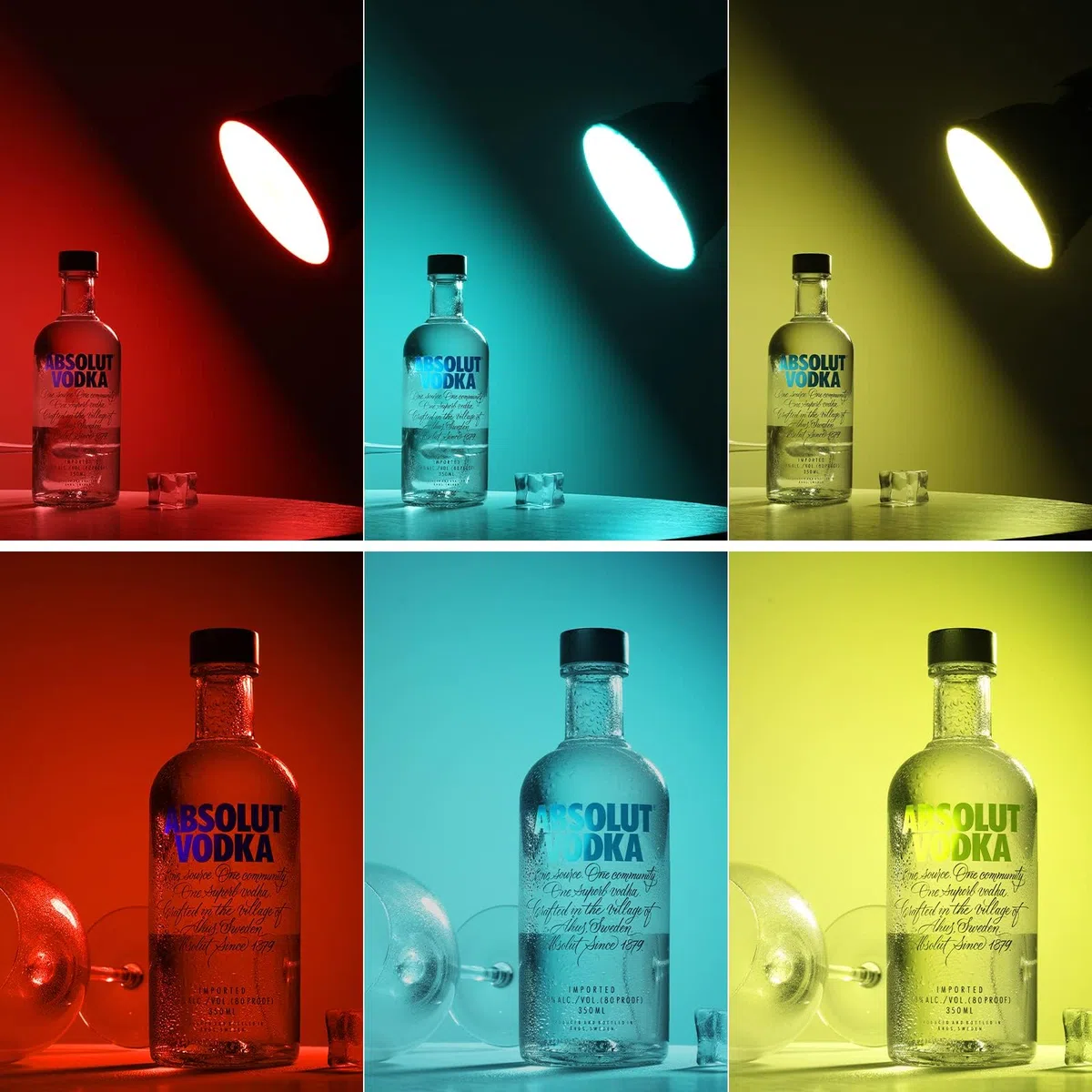 Paquete de 6 calcetines difusores de luz suaves con banda elástica para reflector estándar de 18 cm, rojo, amarillo, azul, marrón, verde, blanco para reflector de montaje Bowen estándar de