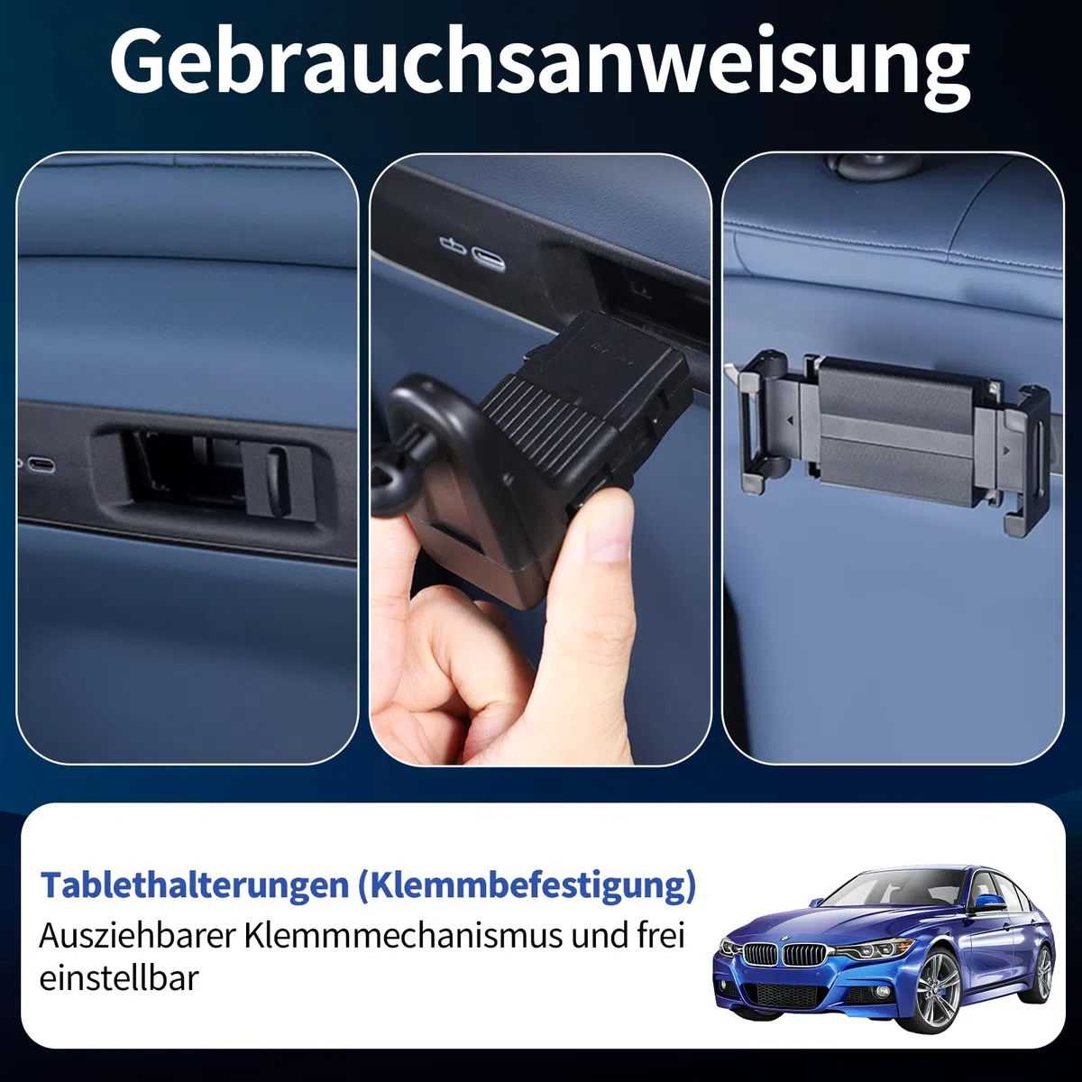 Soporte para tablet de coche para accesorios X3 X5 X6 I20 G05 G06 G45 G60 G61 G70, giratorio 360°, soporte de coche para coche, soporte para teléfono móvil para ajuste de 360°, soporte para