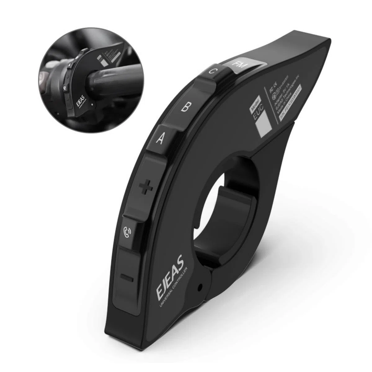 EUC - Mando a distancia universal para manillar con BT5, compatible con FM Talk Music V7 V4 Plus Q2 Q7 Q8 E1 MS8 MS20