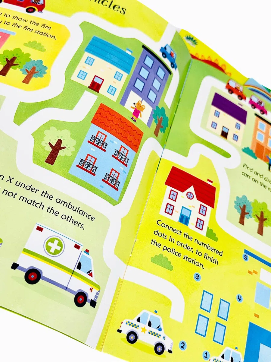Usborne Wipe Clean Activities 6 Books Collection Set By Kirsteen Robson (1 Pen Included) (Dinosaur Activities, Zoo Activities, Things that Go Activities, Mermaid, Spring & Fairy Activities)