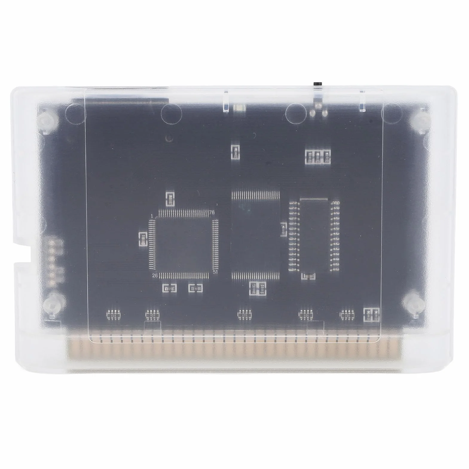 Videocasete de Juegos para Mega Drive V1 3000 en 1 Casete Transparente con Tarjeta de Memoria de 8GB, Soporte MD1 MD2 MD3 CD 32X Original, Hosts, para Genesis, Master System