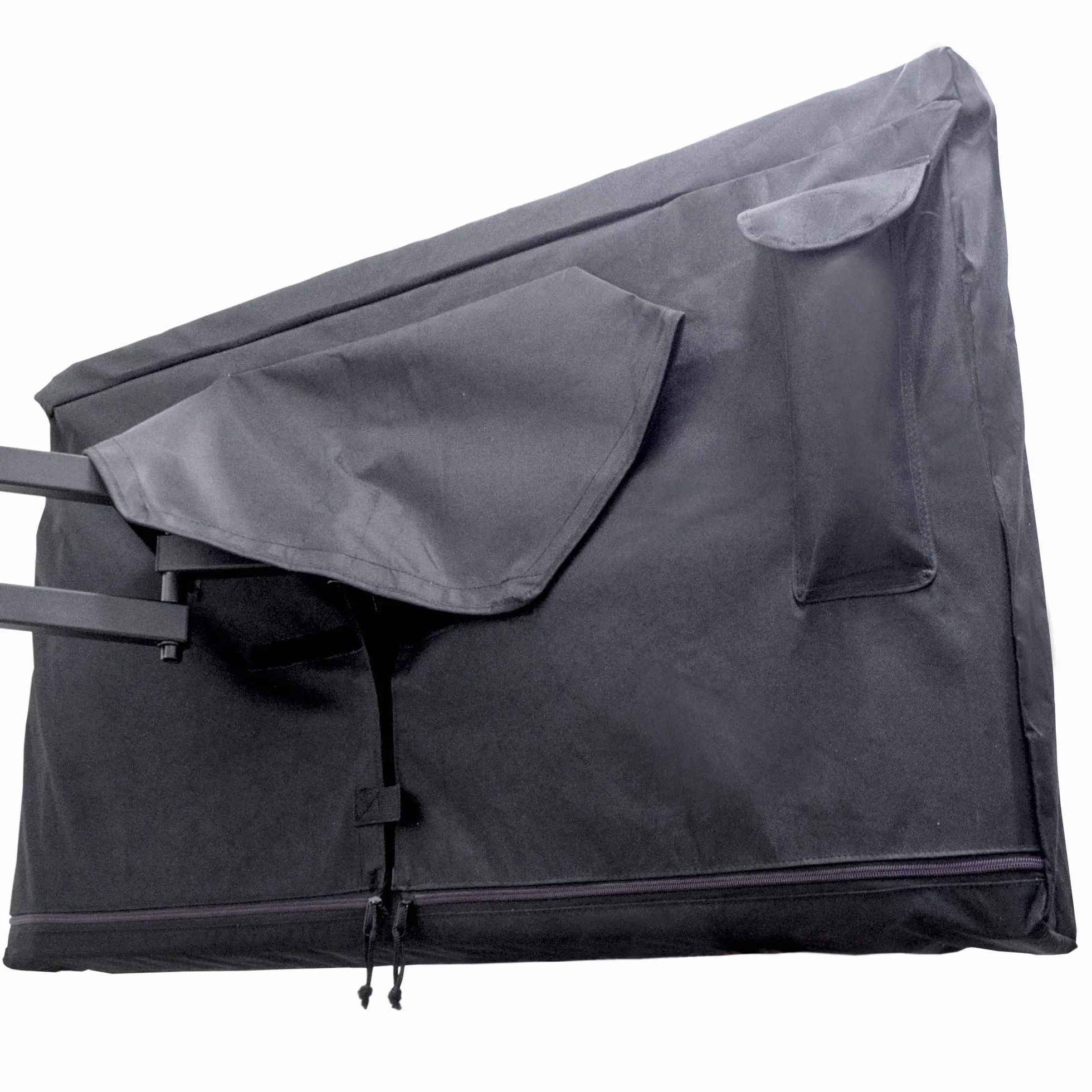 Funda de TV para exteriores de 80 a 85 pulgadas, con cremallera, resistente a la intemperie, impermeable, protección de 360 grados, interior suave y antiarañazos, color negro