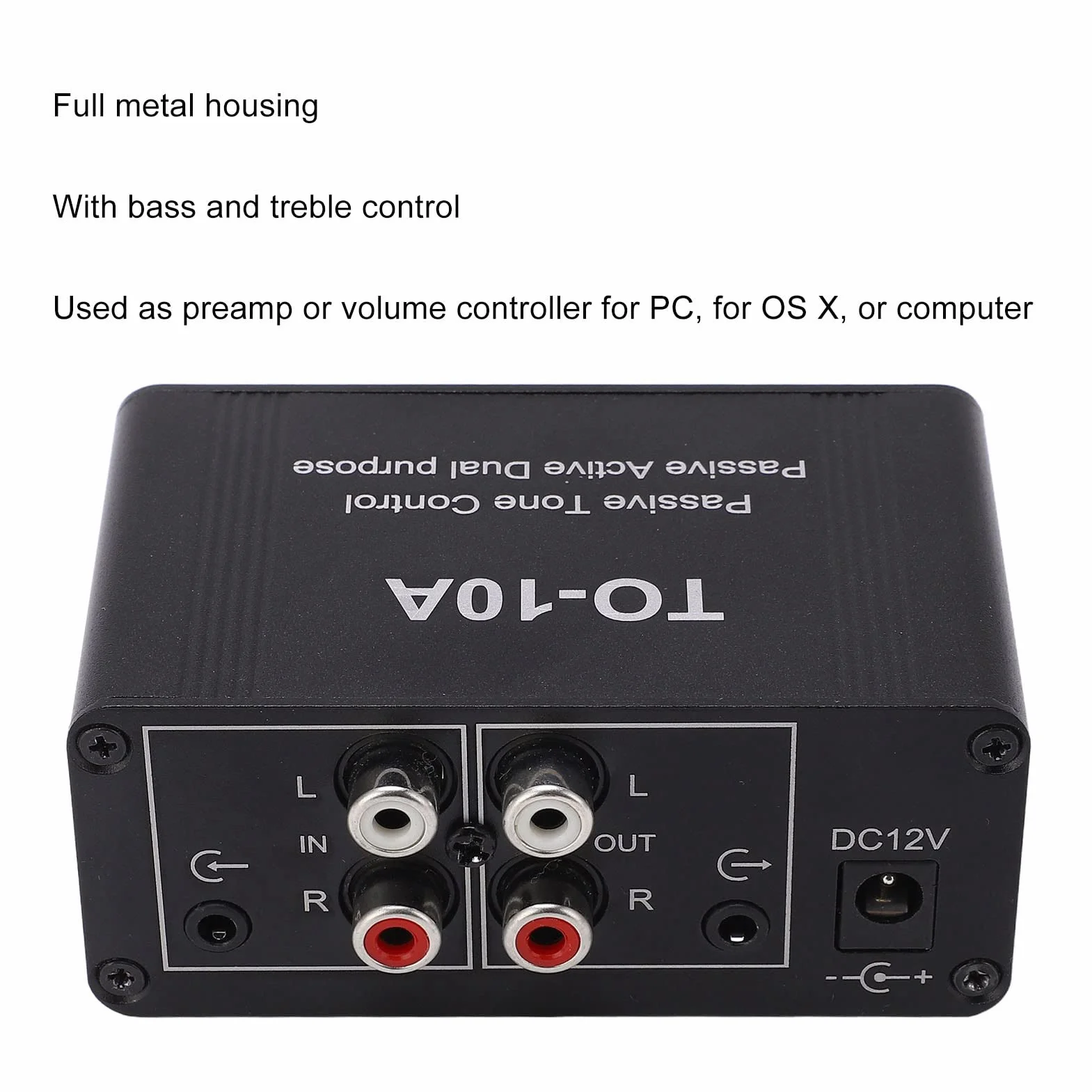 Mini Preamplificador de Audio Estéreo, Mini Preamplificador de Audio Estéreo NE5532 con Entrada/Salida y 3.5mm para DVD, CD, MP3, TV, Teléfonos Móviles, Tocadiscos,