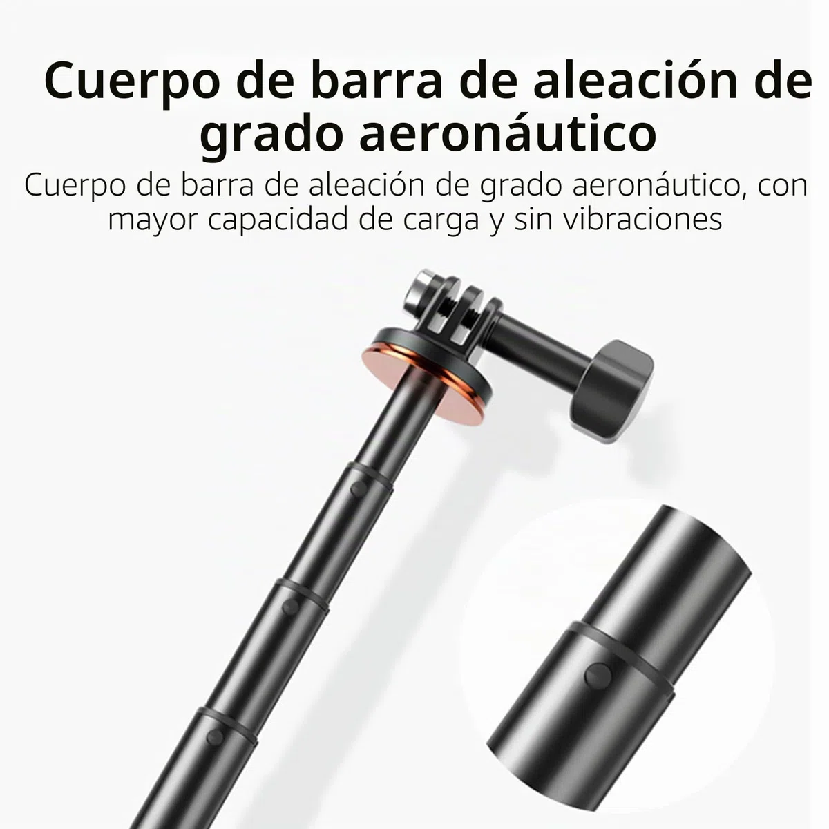 Palo Selfie Trípode Extensible para dji OSMO Pocket 3 / Action 4 Varilla de Extensión Ajustable de Longitud con Gimbal para Insta360 One X3 / X2 Soporte de Base de cámara de acción