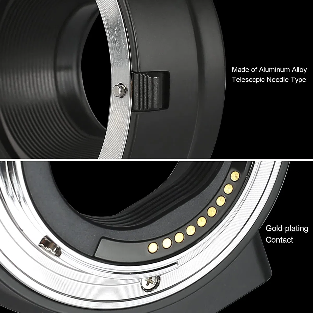 Meike Adaptador de lente MK-C-AF4 EF-EOS M Conversor de lente de enfoque automático para Canon EF/EF-S a Canon EOS-M cámaras sin espejo M1, M2, M3, M6II, M50, M100, M200