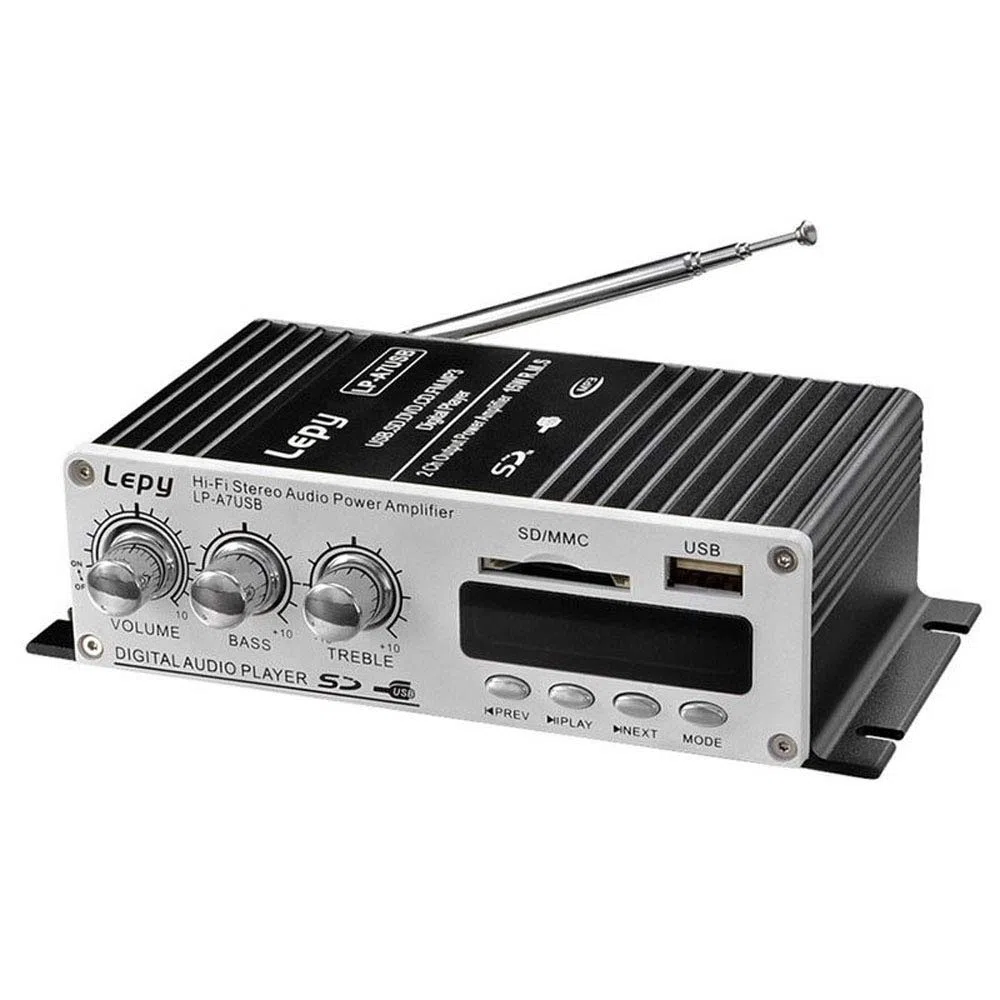DollaTek Lepy A7USB Amplificador de Potencia para automóvil Multifuncional para Coche FM SD USB Reproductor de MP3 Amplificadores estéreo