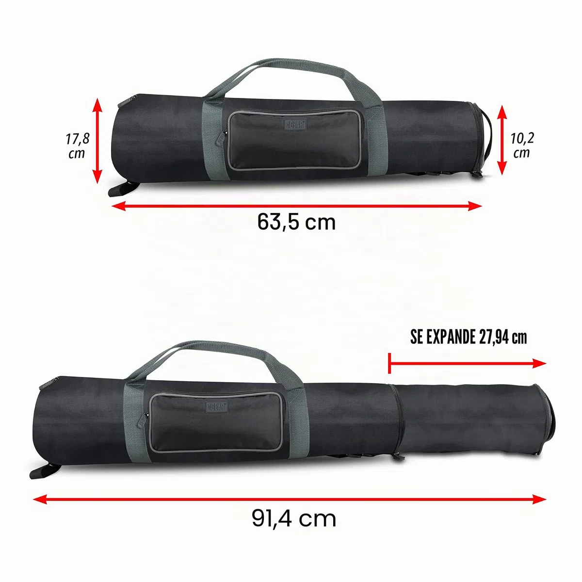 USA Gear Estuche para Telescopio Refractor - Admite Telescopios y Trípodes de 21 a 35 Pulgadas. Extensión Ajustable, Bolsillo de Almacenamiento y Correa. Compatible con ToyerBee, Gskyer y Celestron