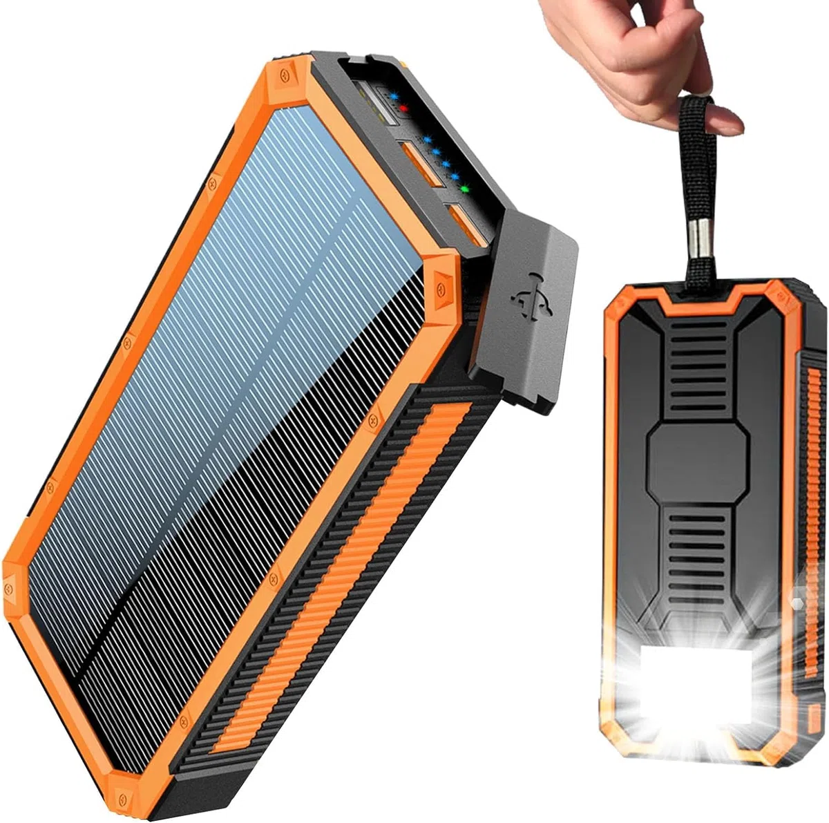 Cargador Solar 20000mAh PD20W Batería Externa Solar Power Bank Cargador Portátil USB C Carga Rápida Compatible con Teléfono Tableta