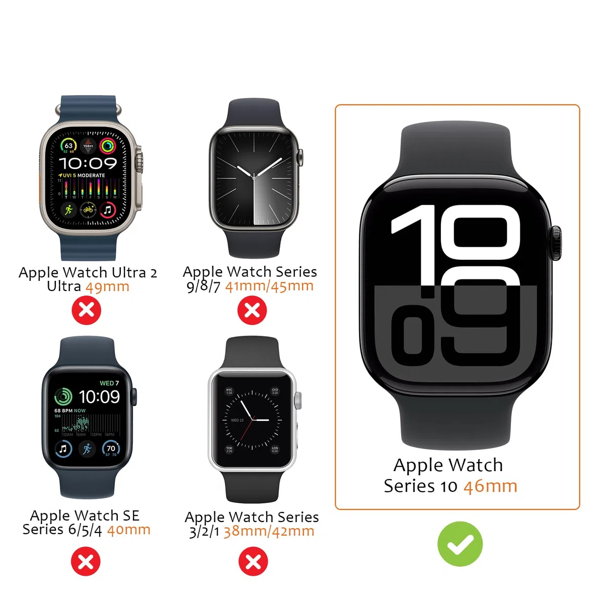 Amizee 2 en 1 Metál Funda Compatible con Apple Watch Series 11/10 46mm, Cobertura Total Resistente Arañazos Protección Carcasa para iWatch 46mm, Verde Militar