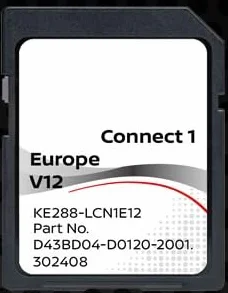Tarjeta SD Navegación GPS Europa 2022 V12 - Database Q3.2020 - D43BD04-D0120-2001 compatible con Nissan Connect 1