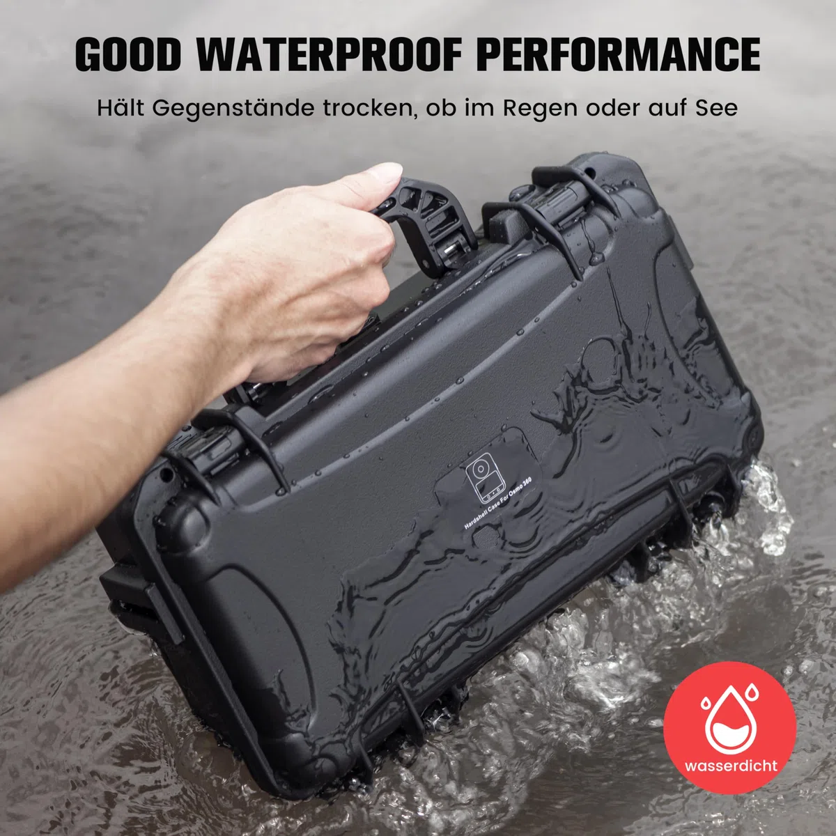 STARTRC Photo Estuche Rígido Impermeable para dji Osmo 360, Maletín de Transporte con Doble Capa y Correa, Caja Protectora Antigolpes para Cámara y Accesorios (Solo Estuche)
