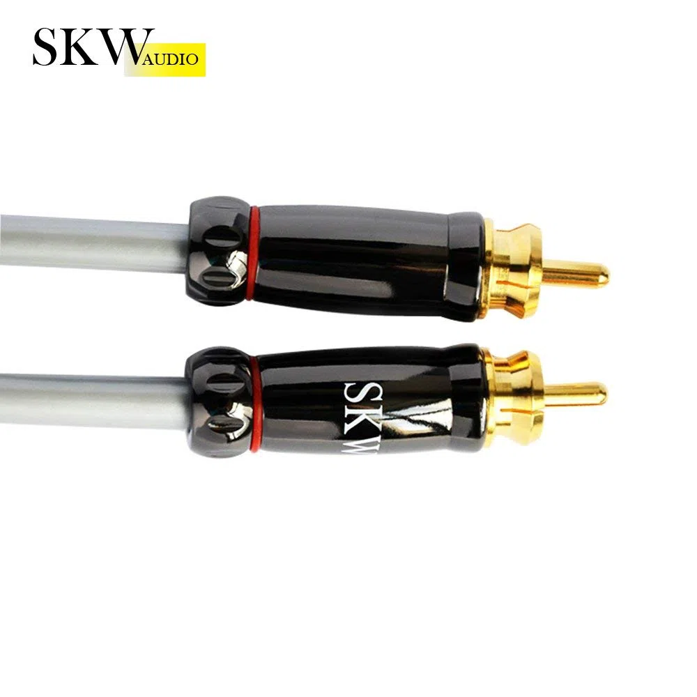 SKW Subwoofer Cable, Cable Coaxial Audio Digital - PVC - S/PDIF RCA para Teatro/HDTV/Subwoofer/Sistemas Hi-Fi/Home Cinema (2M / Gris)