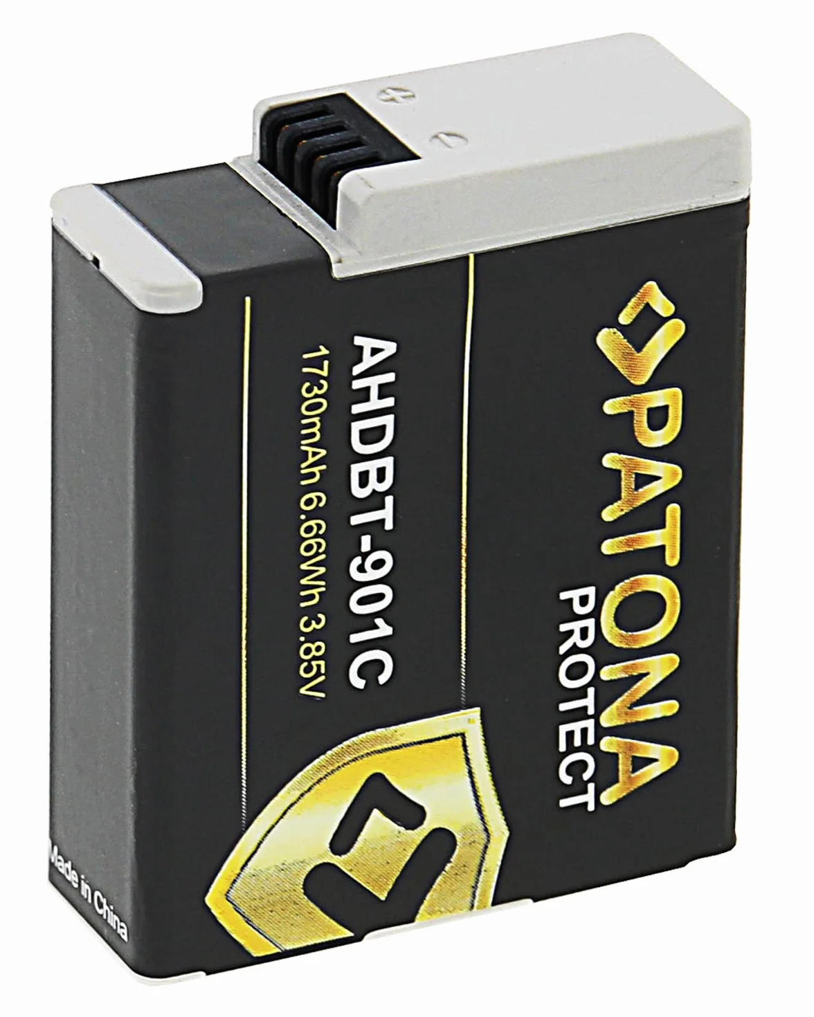 PATONA 2X Protect Batería para GoPro Hero 12 11 10 9 (1730 mAh) – Repuesto para GoPro Enduro AHDBT-901 SPBL1B – Carcasa V1 ignífuga, Resistente al frío – Pack Doble para acción e Invierno
