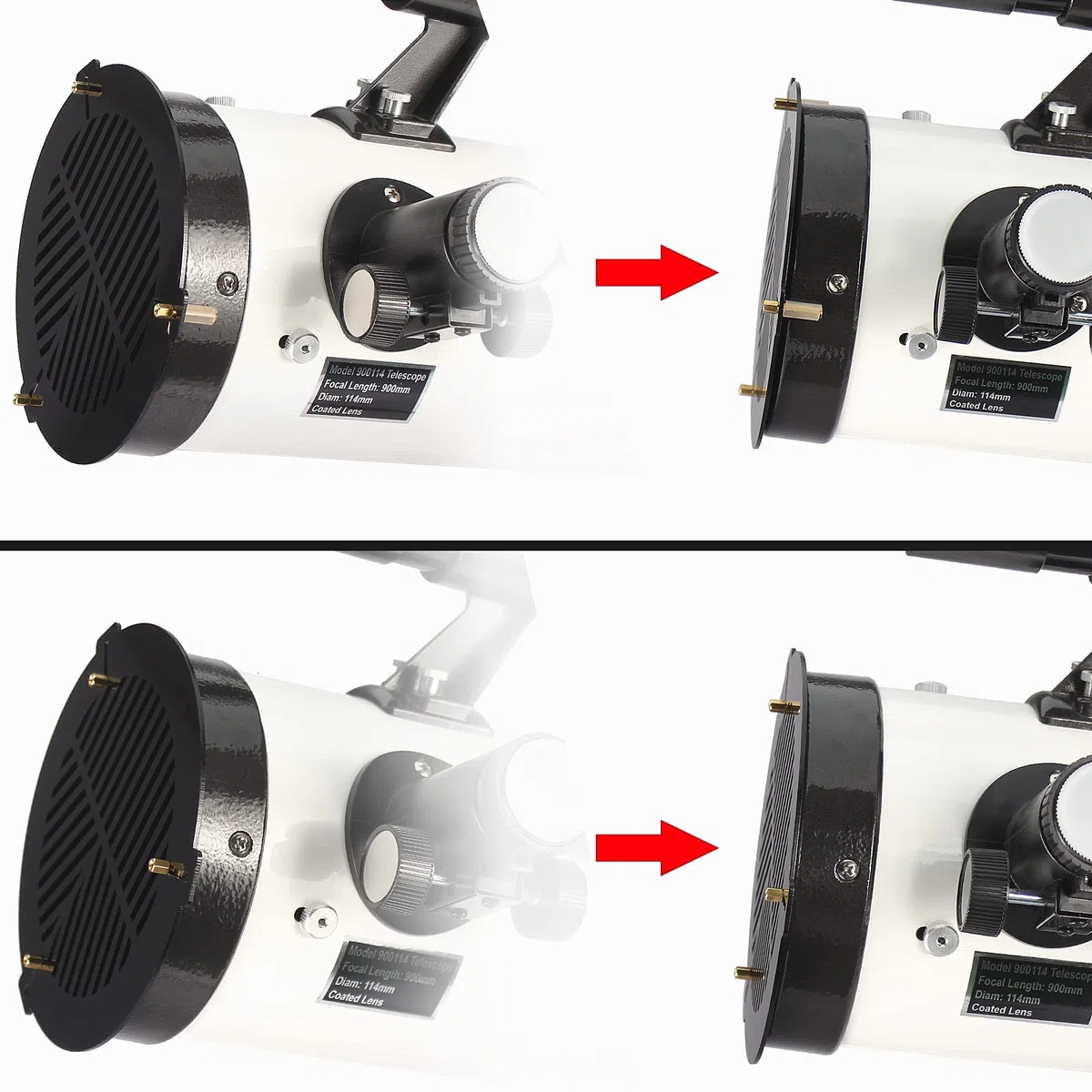 SOLOMARK Máscara telescópica FM200 mm Bahtinov para Tubo de diámetro Exterior de 195 mm a 255 mm, se Puede Montar Dentro o Fuera del Tubo con los Tornillos de latón